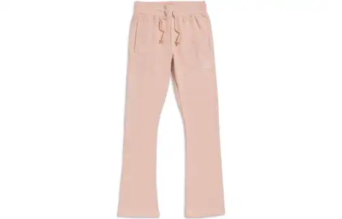 Adidas Originals Knitted Sweatpants Women's Pink Moderate Bootcut Pants
