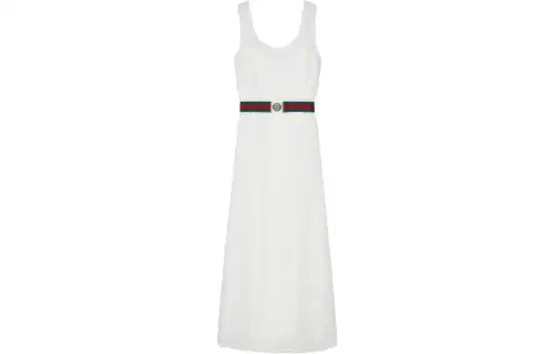 GUCCI Web belt Floral lace Dress