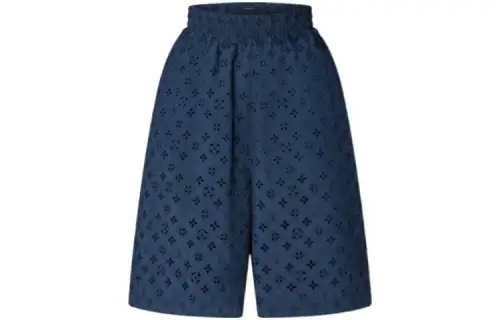 LOUIS VUITTON New Quarterly Products Of LV Casual Shorts Women's Blue Moderate