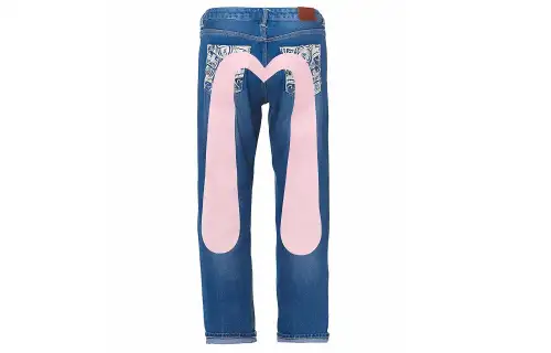 EVISU Jeans Women's Denim Blue Moderate Straight Fit Pants