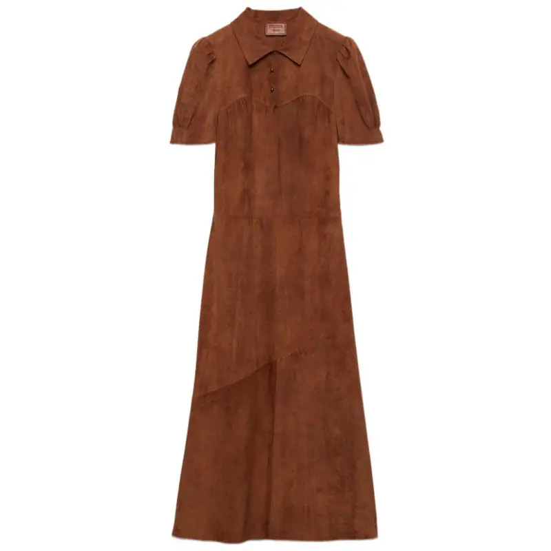 Prada suede midi dress