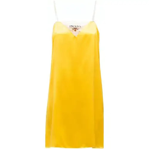 PRADA SS22 Sleeveless Dress Women's Yellow
