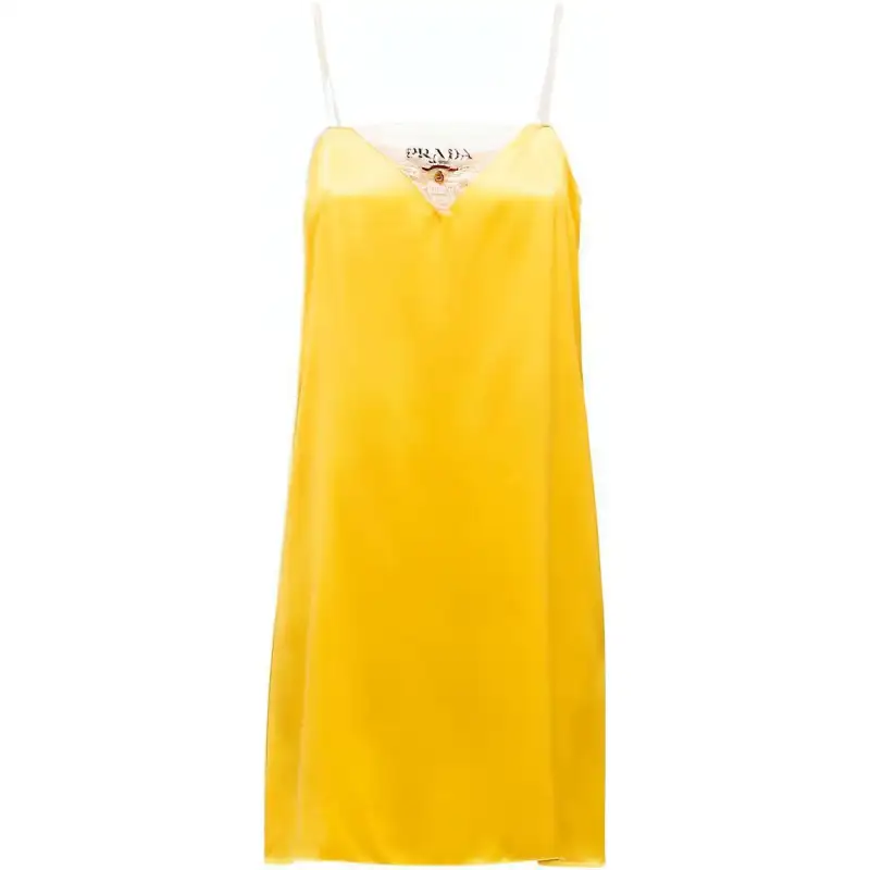 PRADA SS22 Sleeveless Dress Women's Yellow