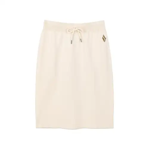 Skechers Knit Long Skirt Women's Egg White Color