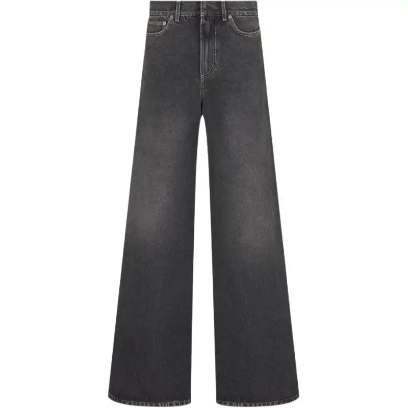 Christian DIOR Button Detailed Wide Leg Jeans