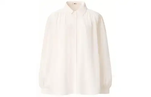 UNIQLO Uniqlo, top with cups, long-sleeve, shirt, white set