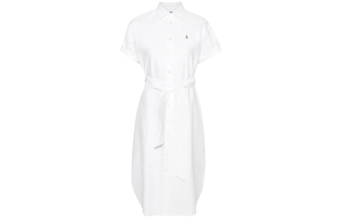 Polo Ralph Lauren SS24 Short Sleeved Dress Women's White