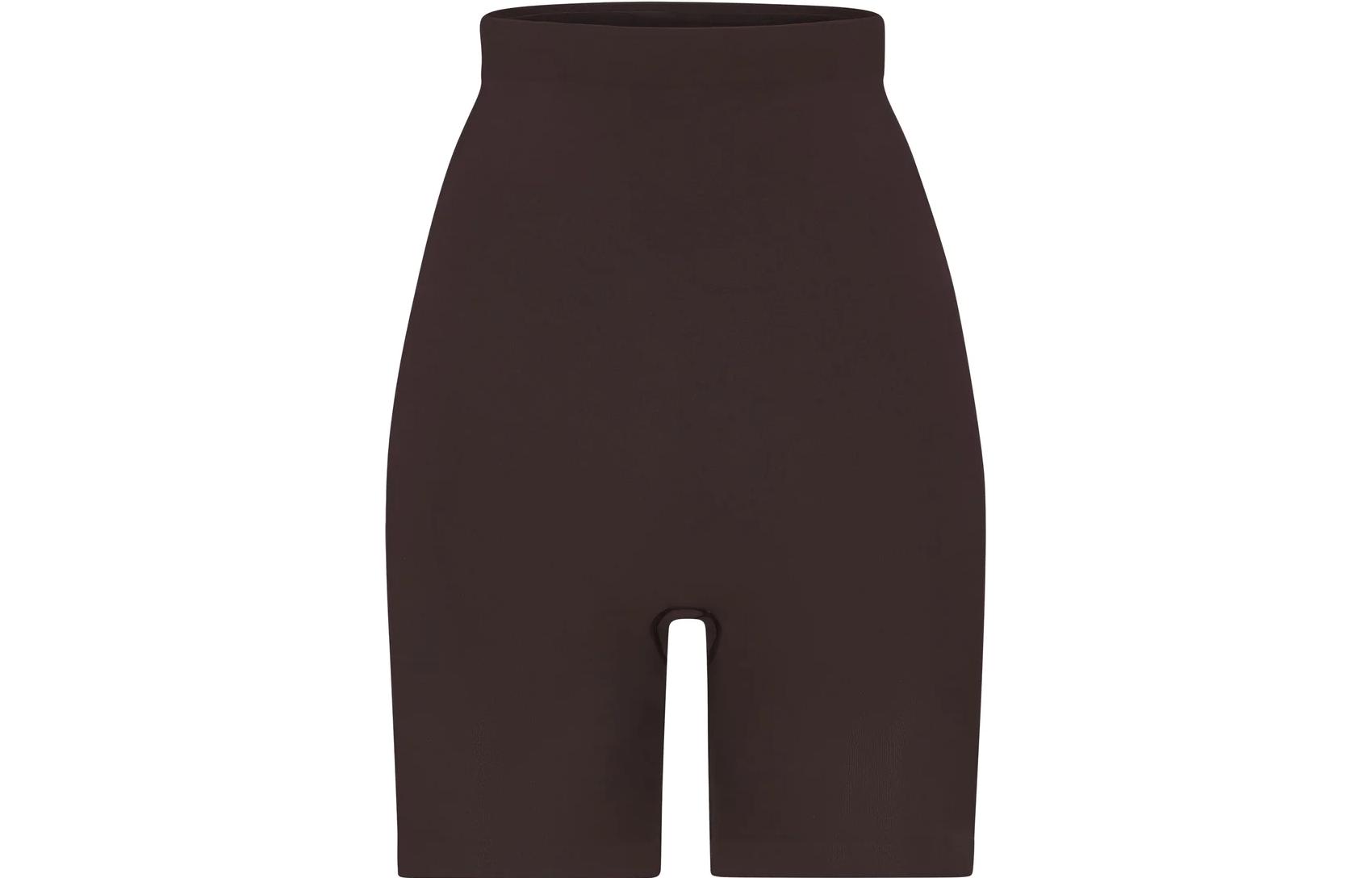 SKIMS SEAMLESS SCULPT high-waisted knee shorts 5-point shaping leggings women's ESPRESSO/espresso