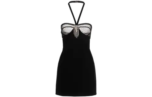 SAINT LAURENT Slip Dress Women's Black