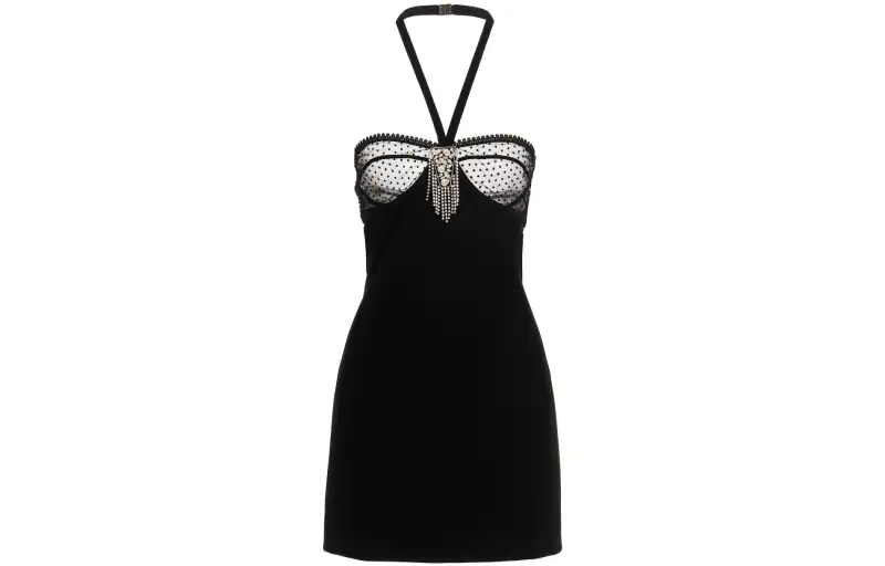 SAINT LAURENT Slip Dress Women's Black