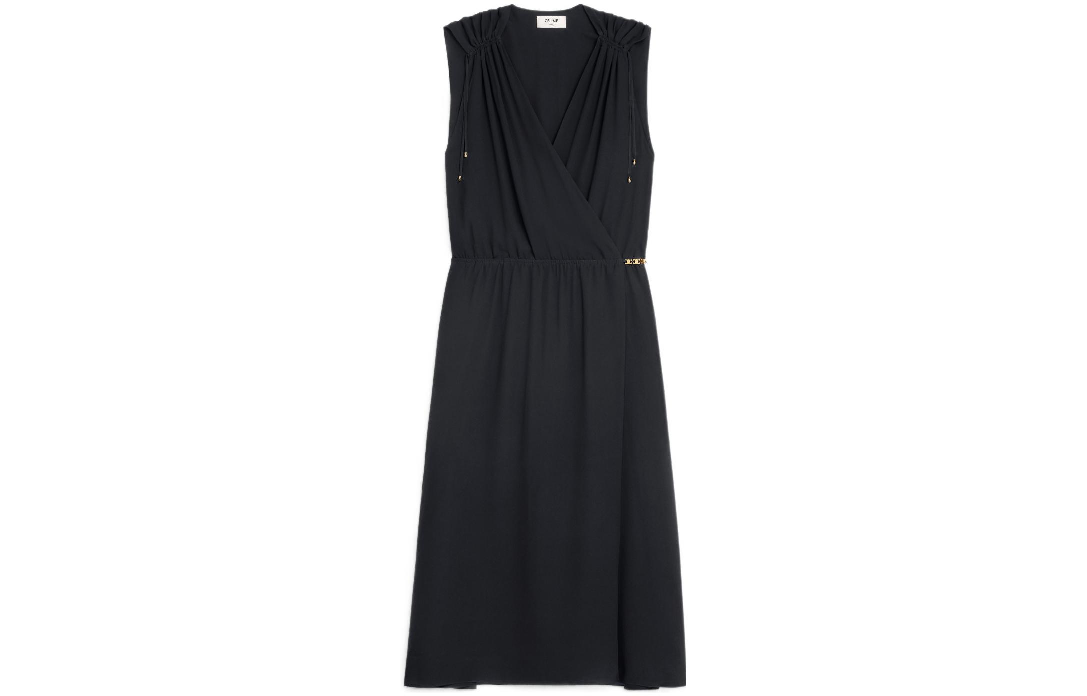 CELINE Sleeveless Dresses Women's Black Moderate