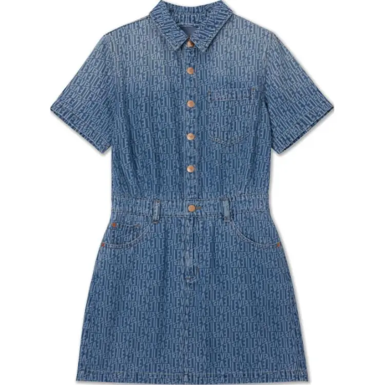 Levi's Short Sleeved Dress Women's Dark Blue