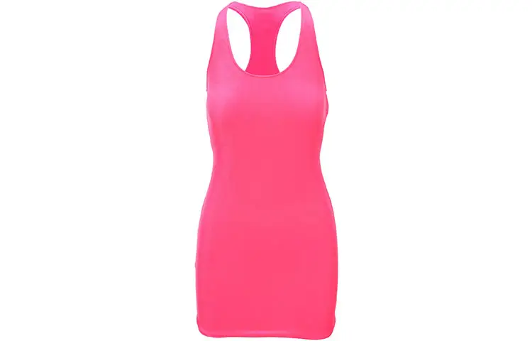 Vetements Sleeveless Dresses Women's Pink Crew Neck