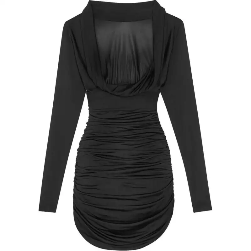 SAINT LAURENT Cowl Back Mini Dress