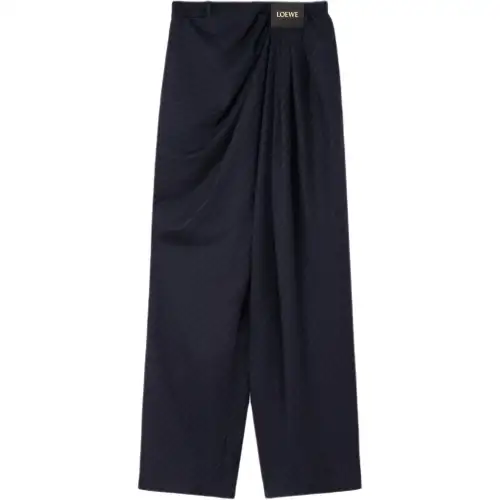LOEWE SS25 Casual Pants Women's Marine Blue