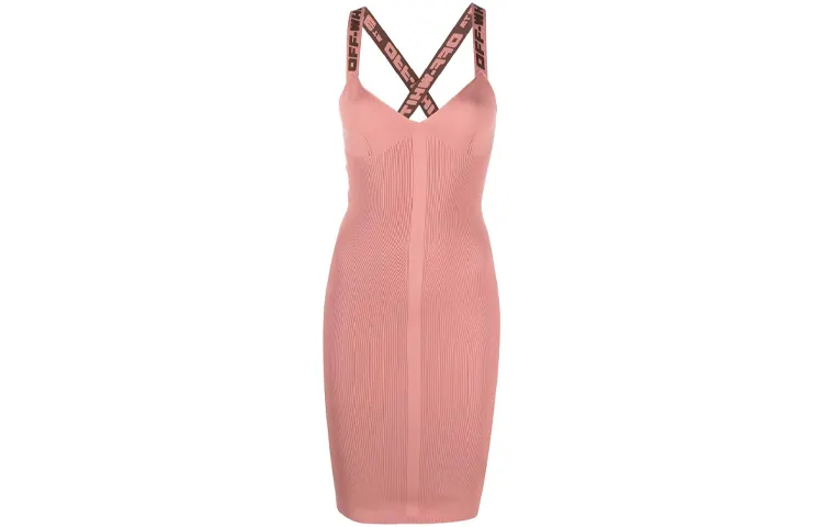 OFF-WHITE logo-strap mini dress