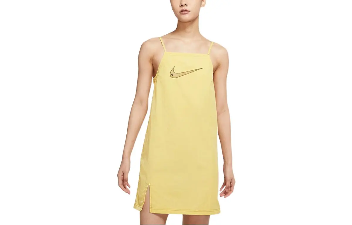 Nike Slip Dresses Women's Yellow Thin Mid-Length