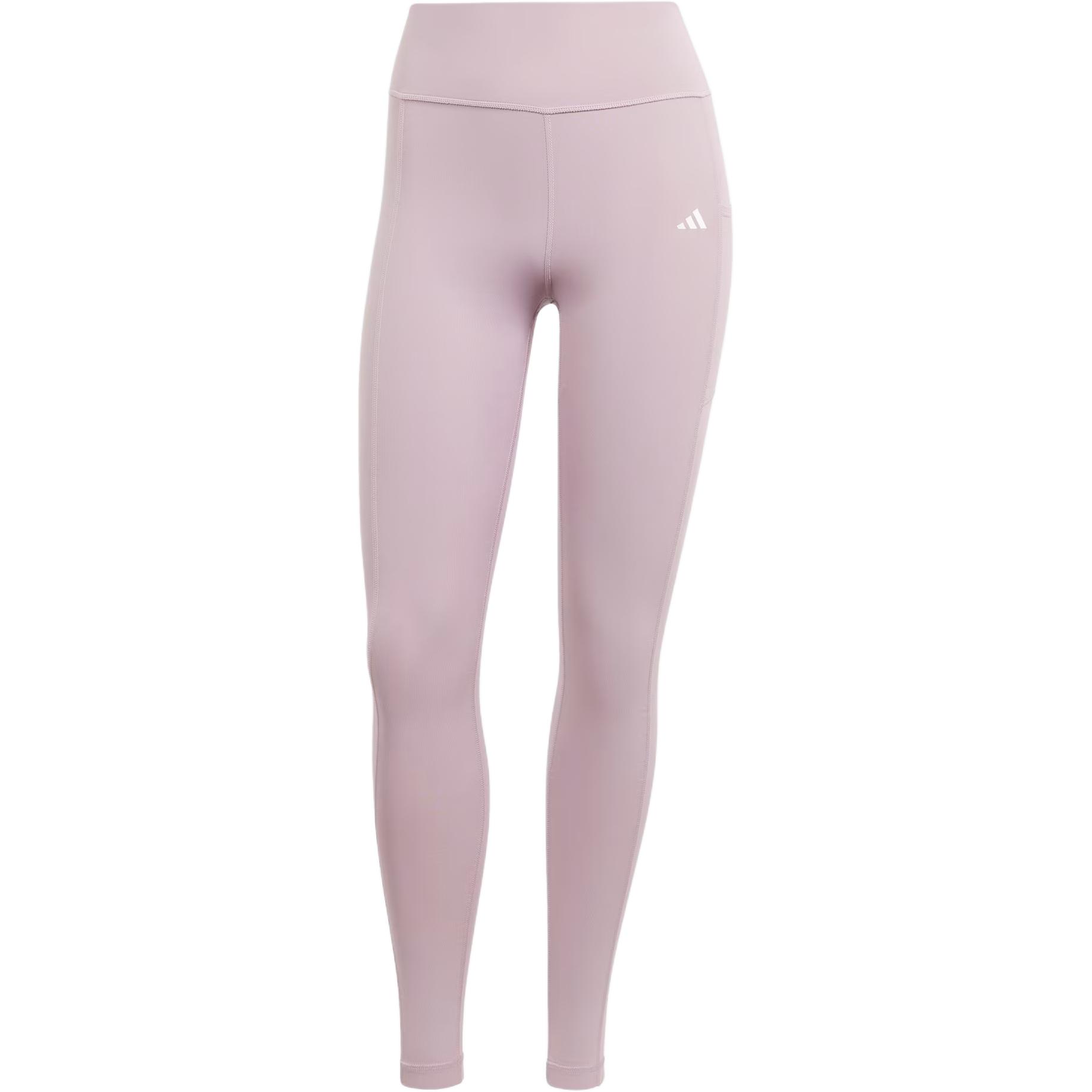 Adidas Opt St Hr 1/1 L High Waist Slim Micro Label Solid Color Leggings Women's Purple