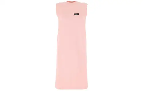 Vetements Sleeveless Dresses Women's Pink Crew Neck