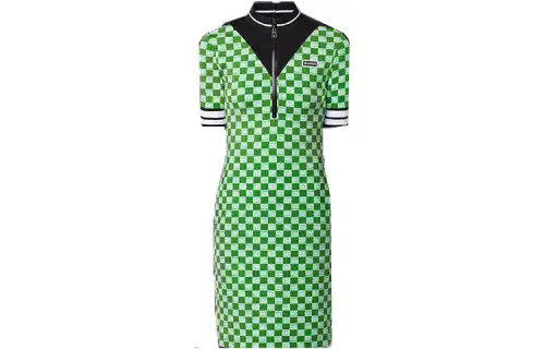 LOUIS VUITTON FW22 Short Sleeved Dress Women's Green