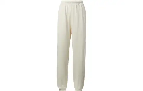 Reebok Knitted Sweatpants Women's White Moderate Cuffed Pants