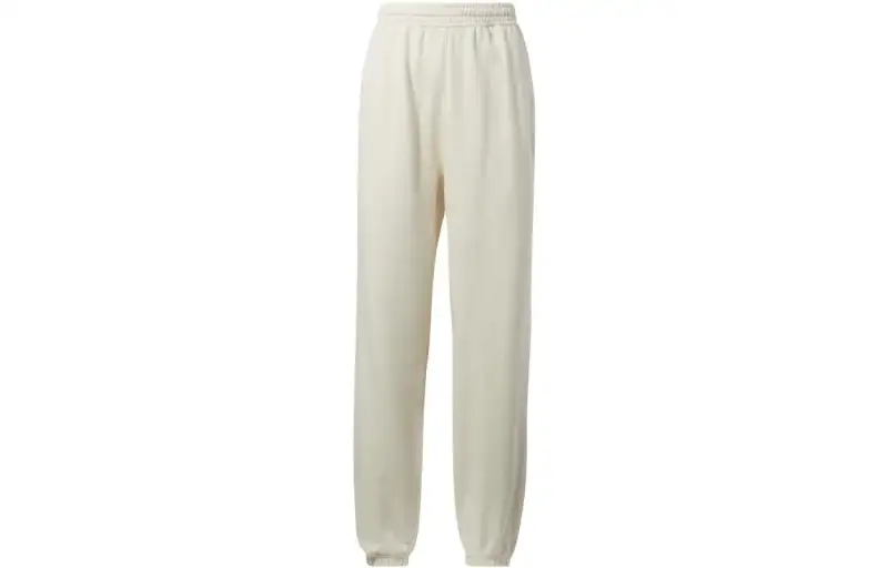 Reebok Knitted Sweatpants Women's White Moderate Cuffed Pants