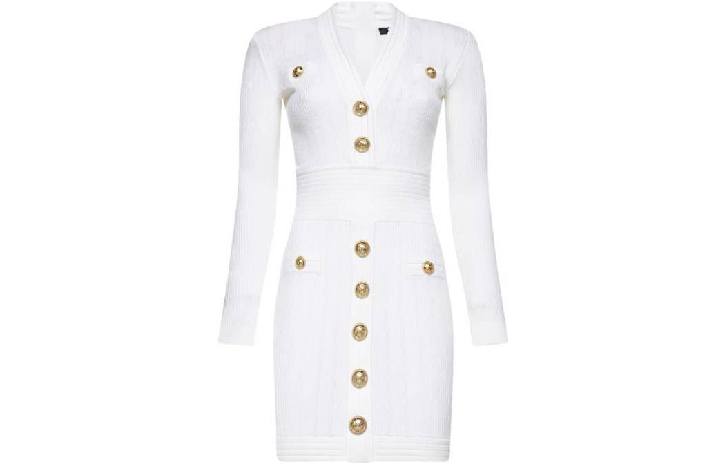 Женское платье BALMAIN (белое)