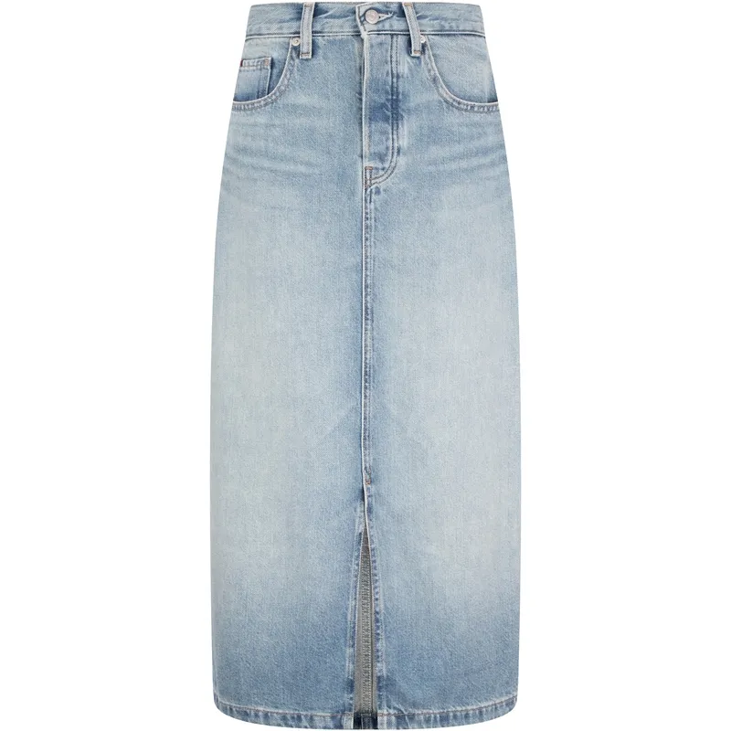 Tommy Hilfiger Denim Long Skirt Women's Denim Blue