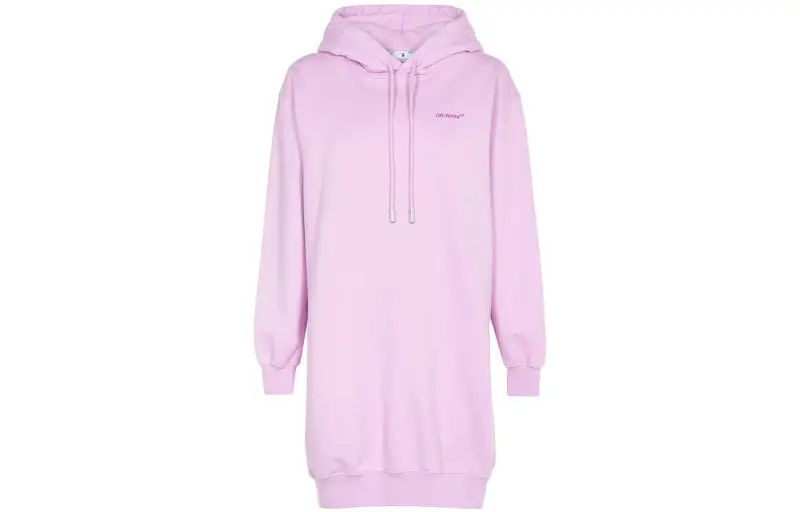 OFF-WHITE logo-print hooded dress