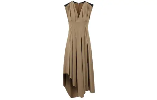 LOEWE Sleeveless Dresses Women's Taupe V Neck Moderate