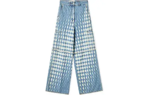 LOEWE Jeans Women's Blue Moderate Wide Leg Pants