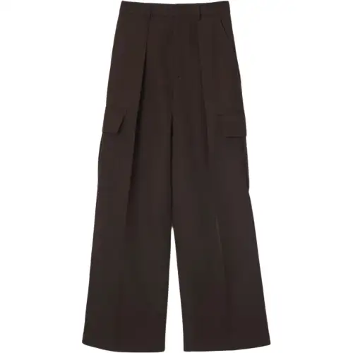 Burberry pleat-detail wool cargo trousers