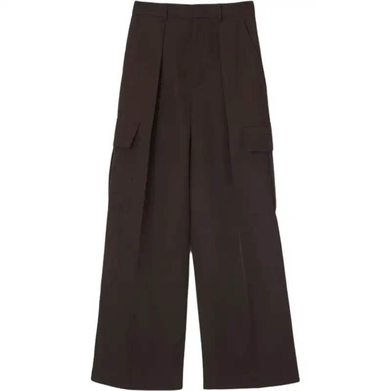 Burberry pleat-detail wool cargo trousers