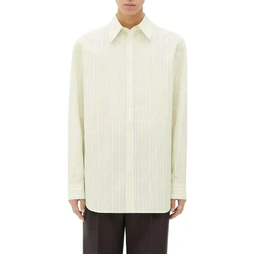 Bottega Veneta Shirts Men's Light Yellow Pointed Collar Moderate Other