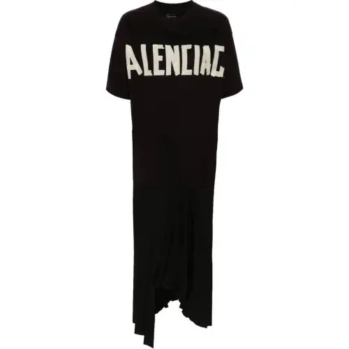 Balenciaga Short Sleeved Dress Regular Fit Women's Black