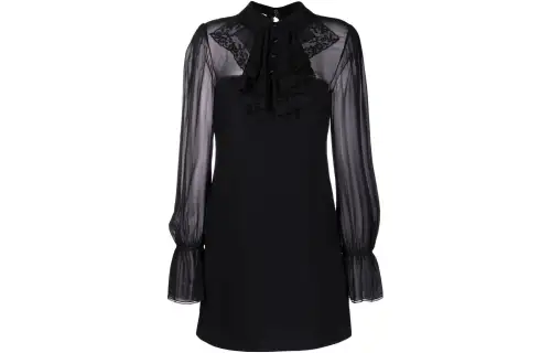 MIU MIU FW22 Long Sleeved Dress Women's Black