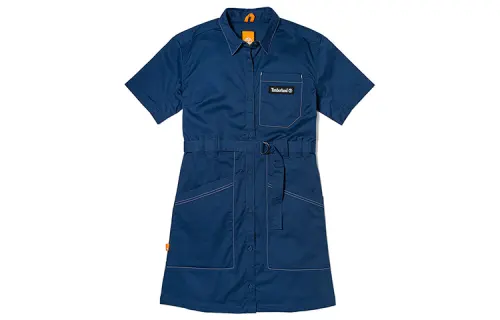 Timberland Short Sleeved Dress Women's Dark Indigo