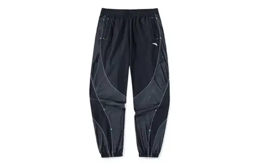 ANTA Life Collection Knitted Sweatpants Women's Night Black Moderate Cuffed Pants