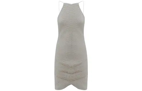 Bottega Veneta SS22 Sleeveless Dress Women's Gray White