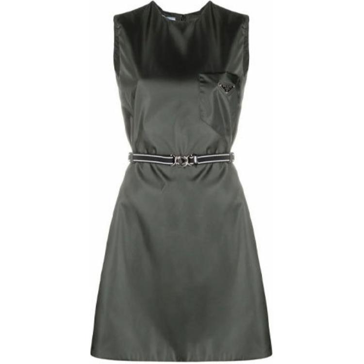 PRADA SS21 Sleeveless Dress Women's Gray