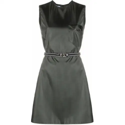 PRADA SS21 Sleeveless Dress Women's Gray