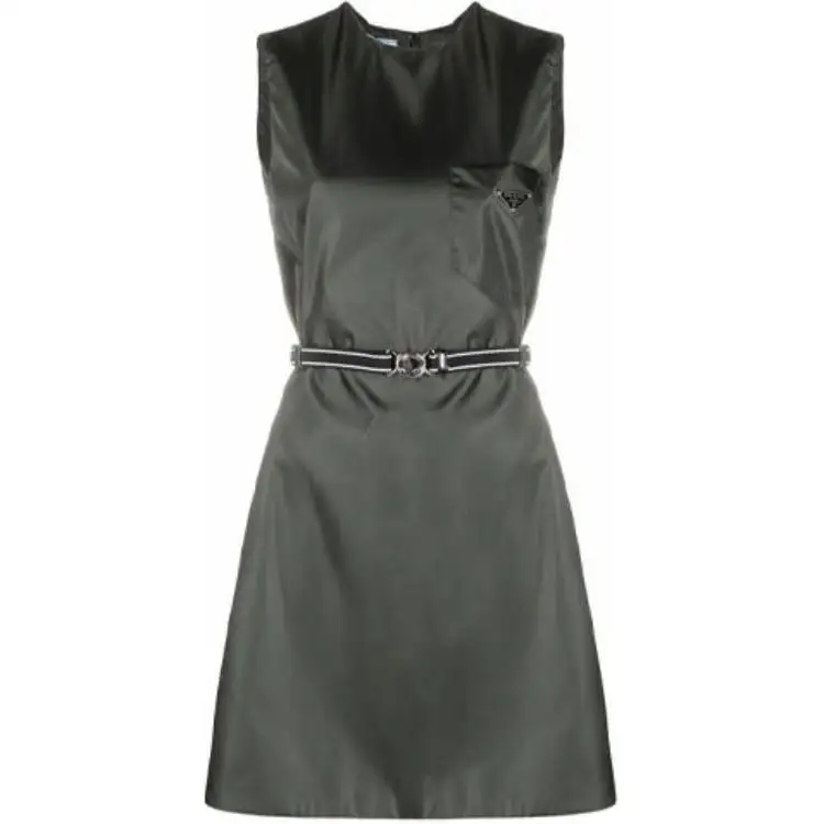 PRADA SS21 Sleeveless Dress Women's Gray
