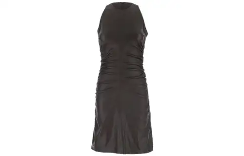 Bottega Veneta FW22 Sleeveless Dress Women's Dark Brown