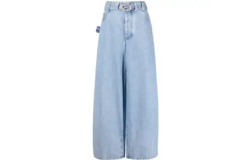 Bottega Veneta Belted Wide-Leg Jeans