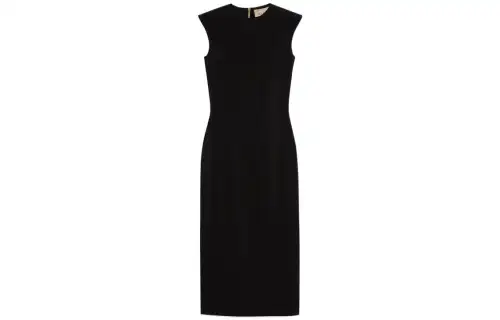 GUCCI Sleeveless Dresses Women's Black Crew Neck Moderate Mid Length