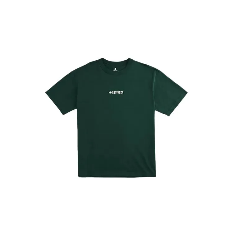 Converse T Shirts Men's Green Crew Neck Moderate Straight Fit