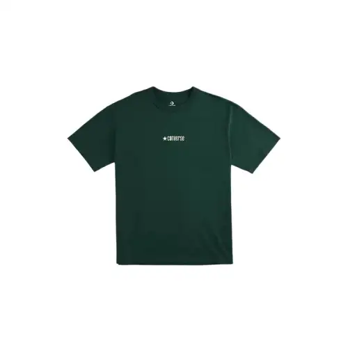 Converse T Shirts Men's Green Crew Neck Moderate Straight Fit