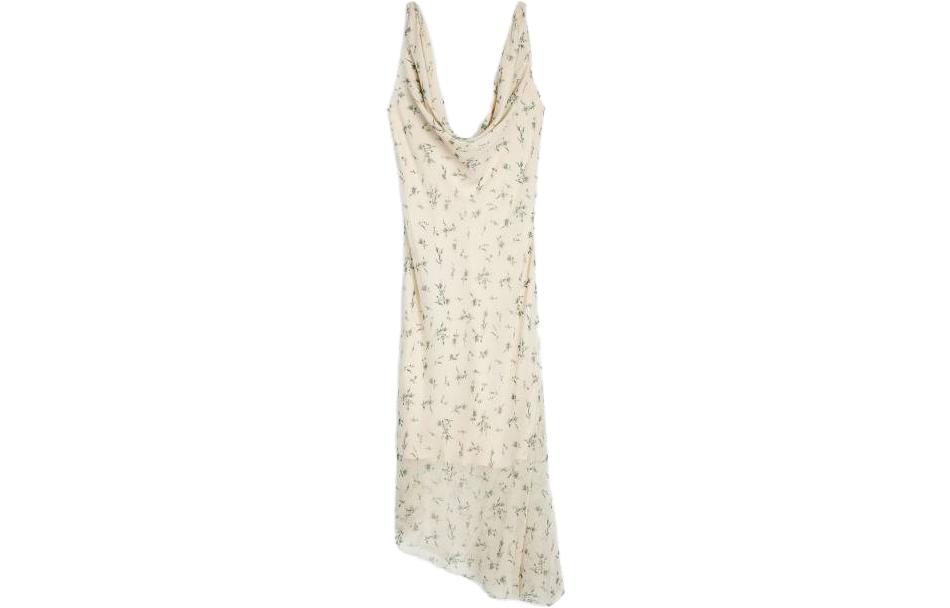 CELINE Sleeveless Dresses Women's Beige Moderate Mid Length