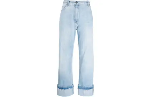 【Previous Season】turn-up hem light wash jeans