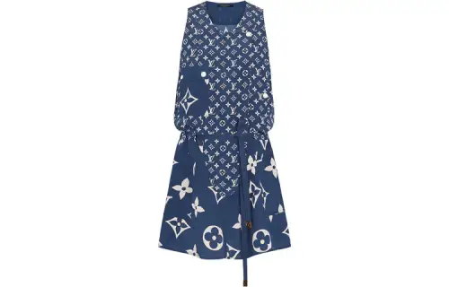 LOUIS VUITTON Sleeveless Dress Women's Blue